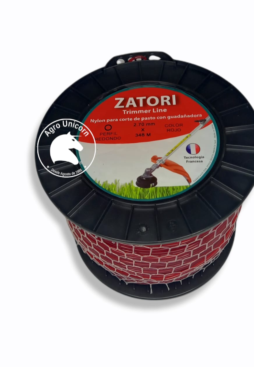 Nylon 2.7mm rojo x 5lb Zatori (aprox 348m)