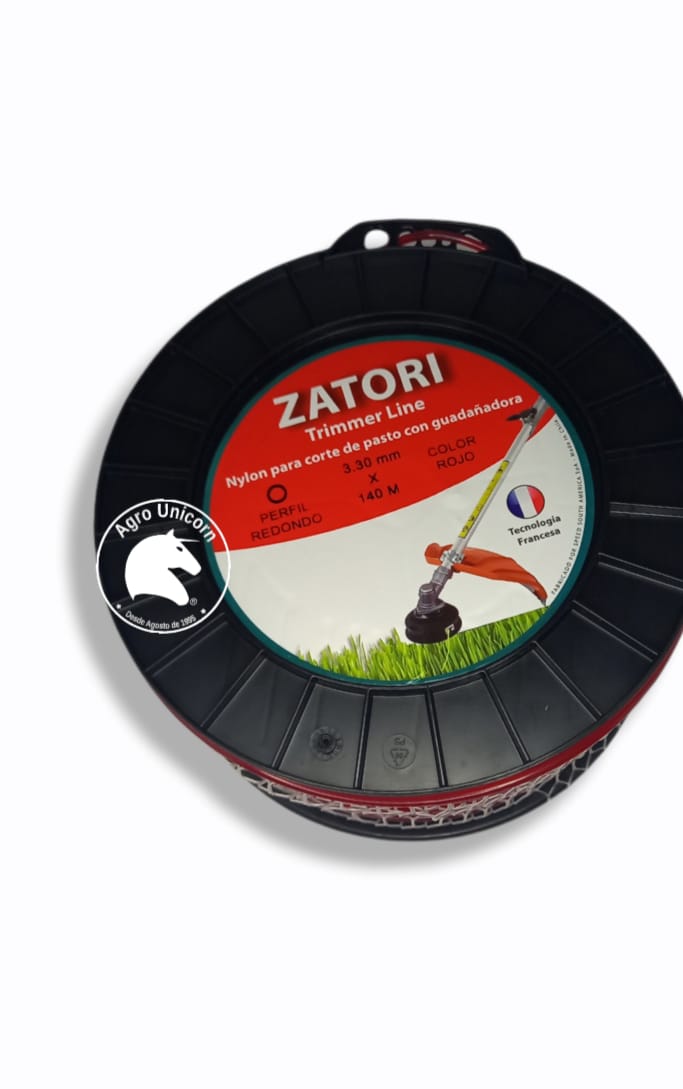 Nylon 3.3mm rojo x 3Lb Zatori (aprox 139m)