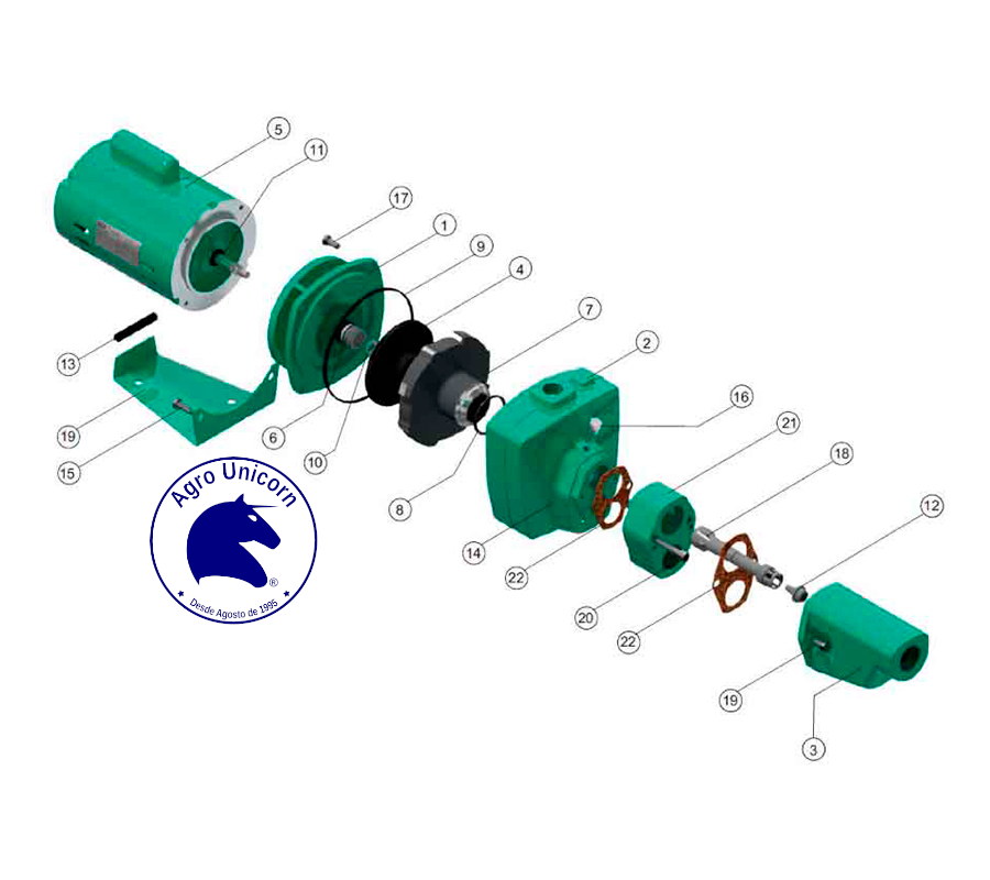 Electrobomba Jet Barnes 117-1 (11/4x1-1HP-1Φ-110/220V-Hmax 35m-Qmax 36gpm-2 etapas)