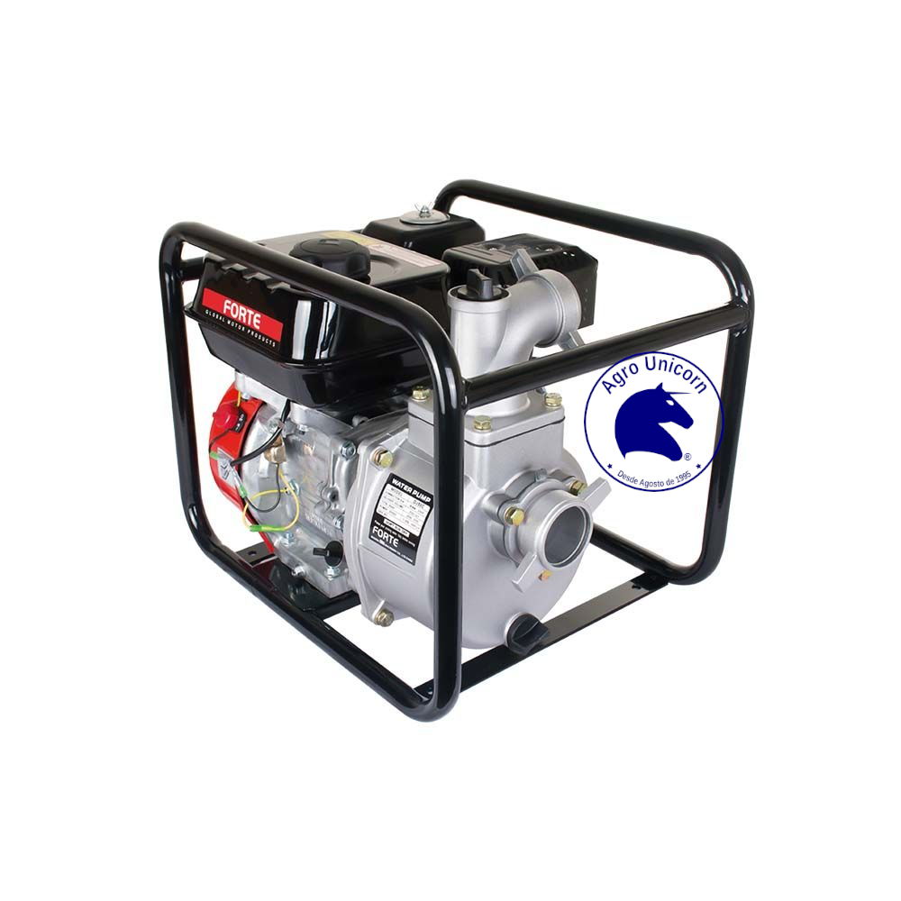 Motobomba autocebante aluminio gasolina Forte DJ50 (2x2-3.3KW-3600rpm-Hmax 25m-Qmax 130gpm-Garantía 3 meses)