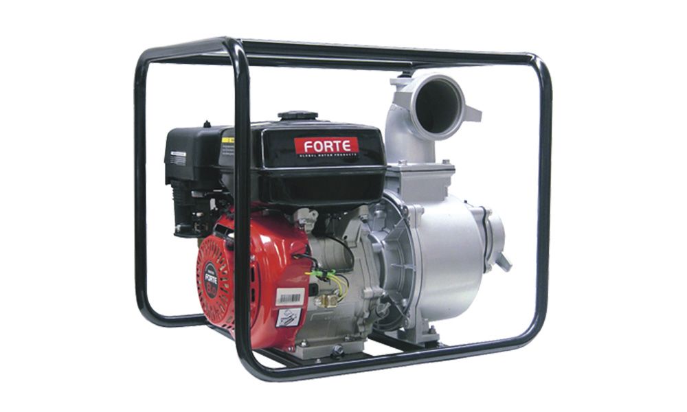 Motobomba autocebante aluminio gasolina Forte DJ80 (3x3-4KW-3600rpm-Hmax 30m-Qmax 190gpm)