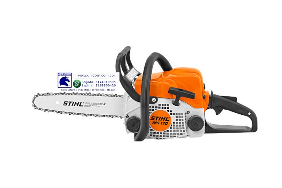 Motosierra Stihl MS170 espada 40cm-3/8P (30.1cc-1.3KW a 8500rpm-cad 55esl-cat y herr-NO INCLUYE ACEITE NI MEZCLADOR)