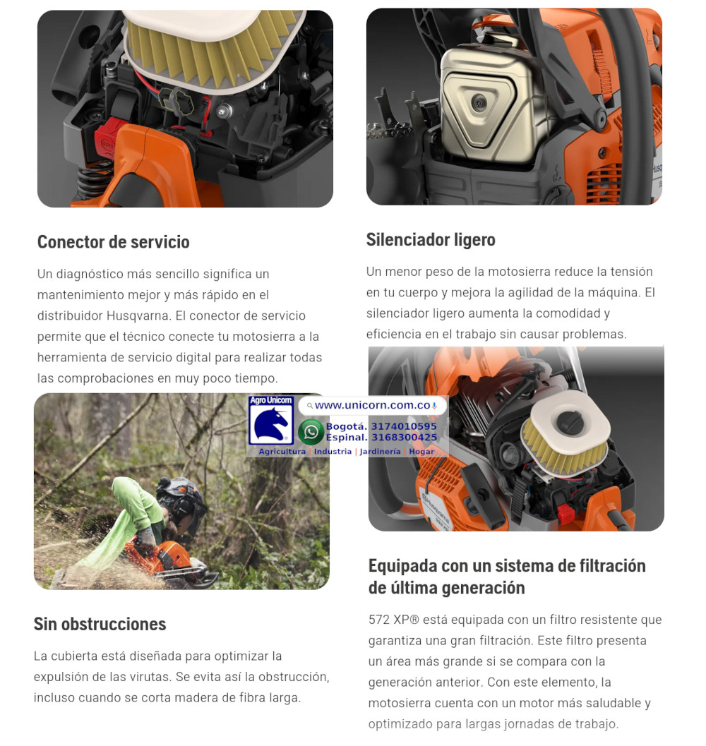 Motosierra Husqvarna 585 (solo motor)