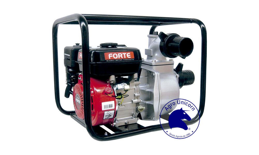 Motobomba autocebante aluminio gasolina Forte DJ50 (2x2-3.3KW-3600rpm-Hmax 25m-Qmax 130gpm-Garantía 3 meses)