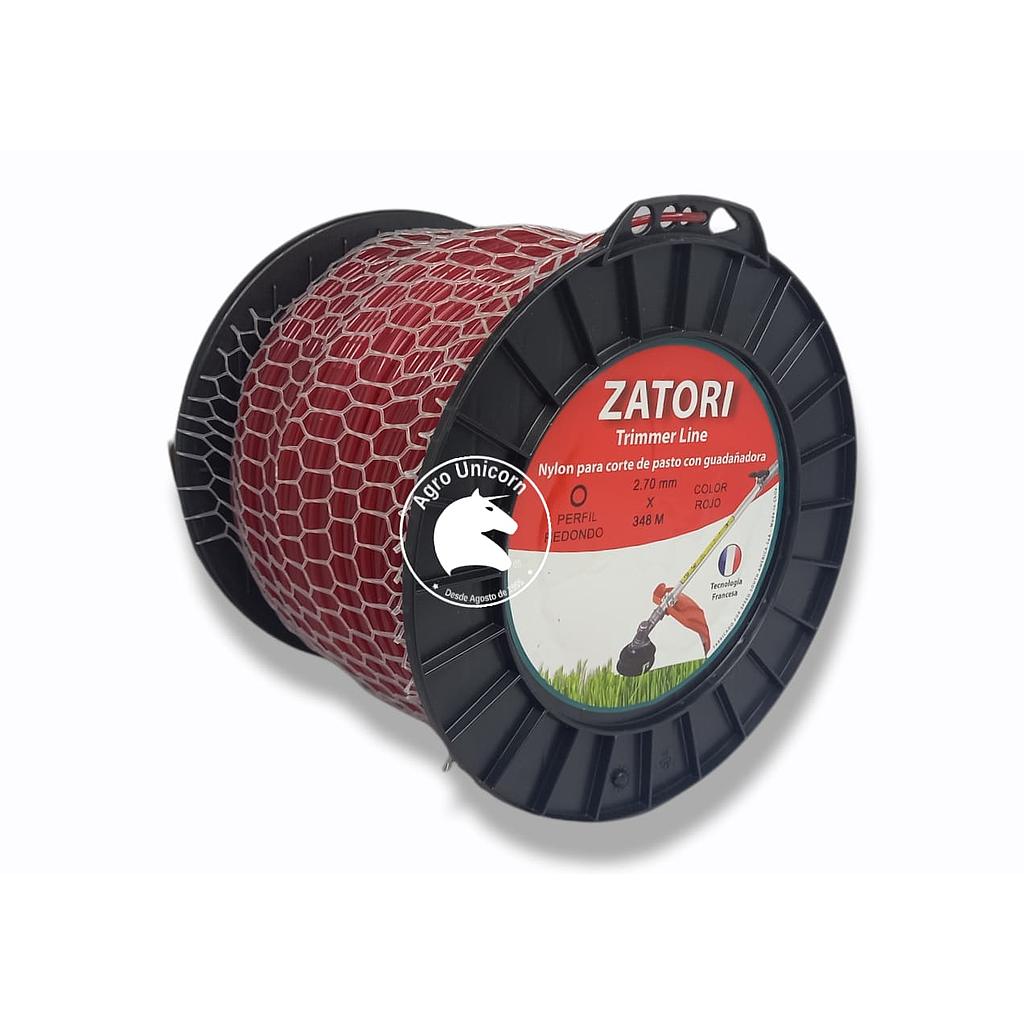 Nylon 2.7mm rojo x 5lb Zatori (aprox 348m)