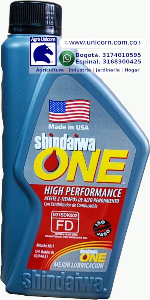 Aceite 2T x 1/4 gl Shindaiwa One (50:1)